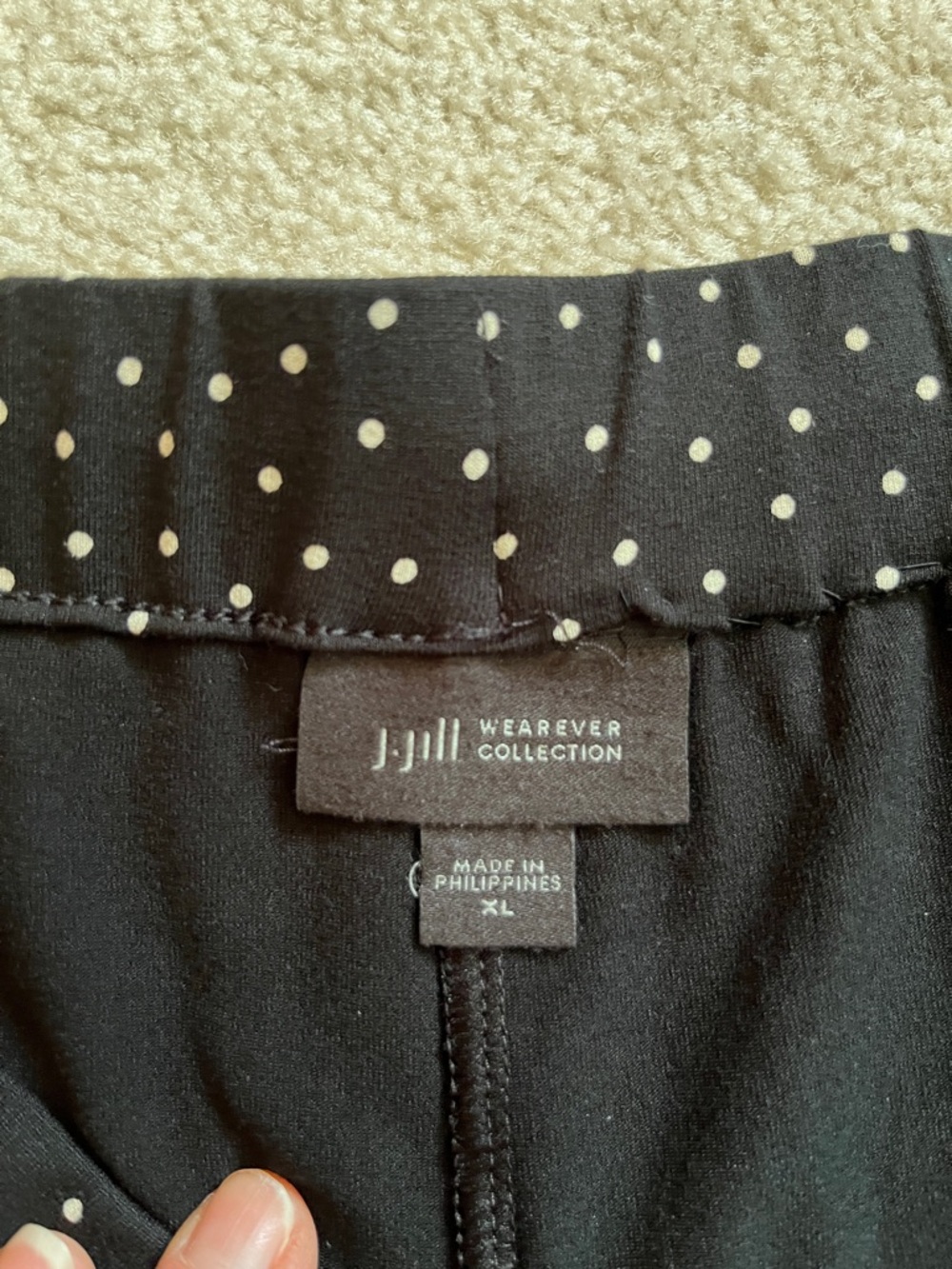 J Jill sz XL Black Polka Dot Women’s Shorts - Picture 2 of 5